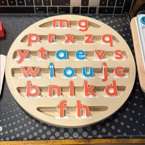 LOVEVERY Montessori Movable Alphabet Game, Language Objects, Draw & Erase Board